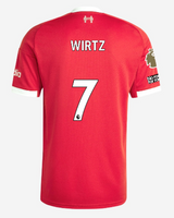 Jersey Liverpool 25/26 Home #7 WIRTZ